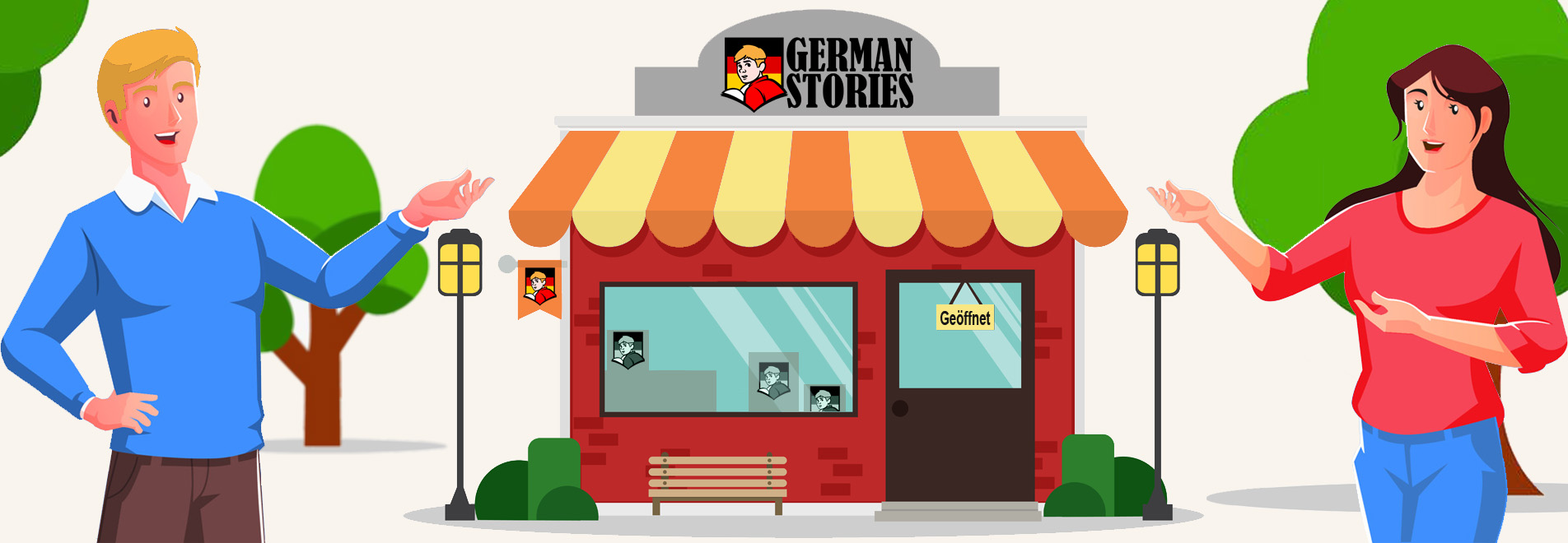 Get a German Stories membership: Try beginner worksheets, online lessons, flashcards, transcripts, vocabulary and grammar exercises for free!