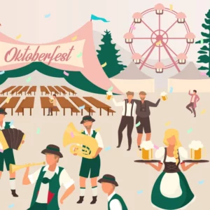 Prepositions Oktoberfest and lederhosen